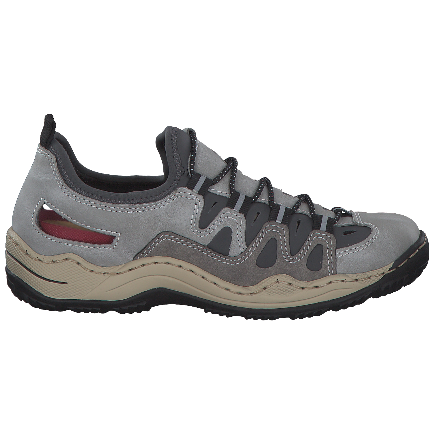 Rieker L0539, Slipper, Damen, cement/grey/blei