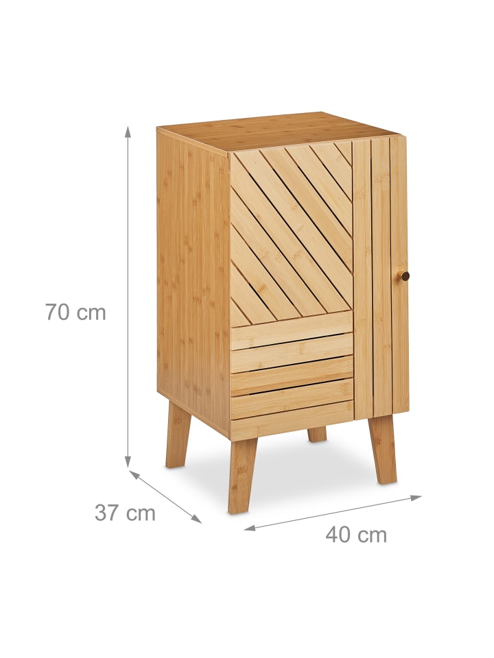 relaxdays Bambus-Badschrank in Natur - (B)40 x (H)70 x (T)37 cm günstig kaufen onesize