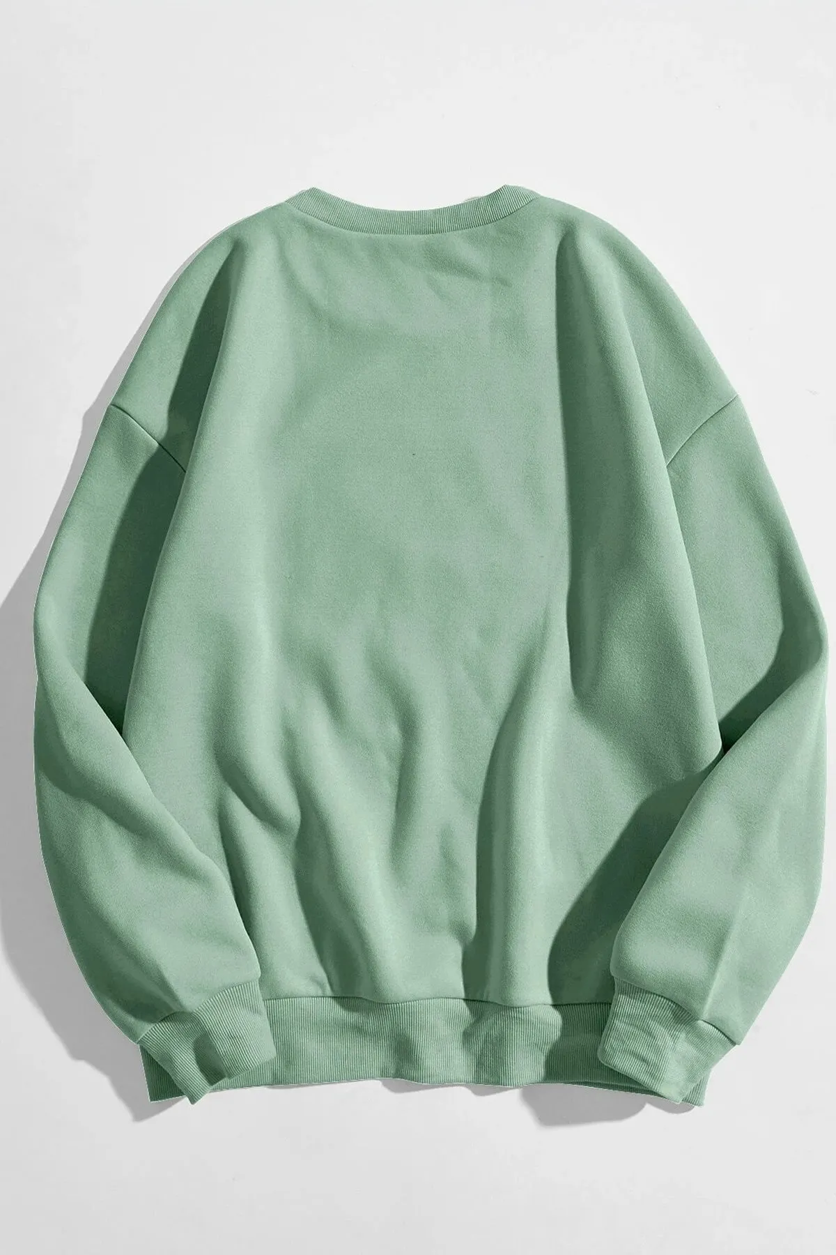 MODAGEN  Unisex Mintgrünes Oversize-Sweatshirt mit grünem Brooklyn-Aufdruck
