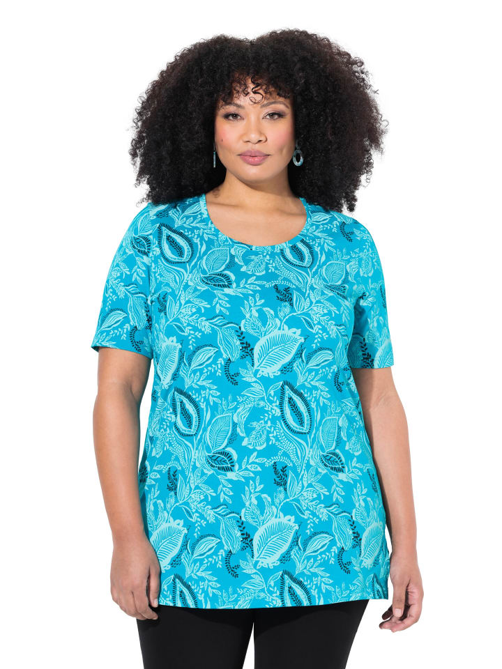 Ulla Popken Longshirt in tiefes aqua günstig kaufen