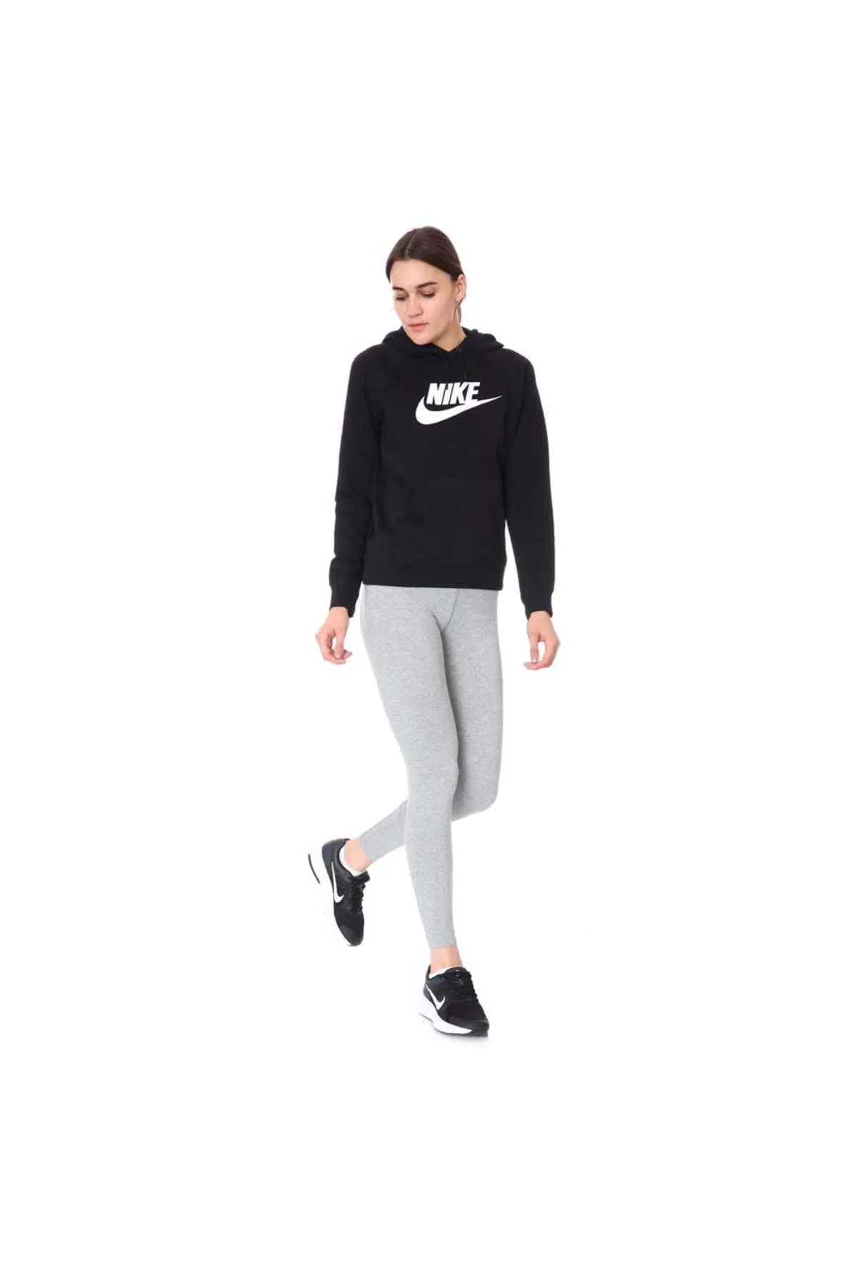 Nike  Sport-Leggings - Grau - Mittlerer Bund