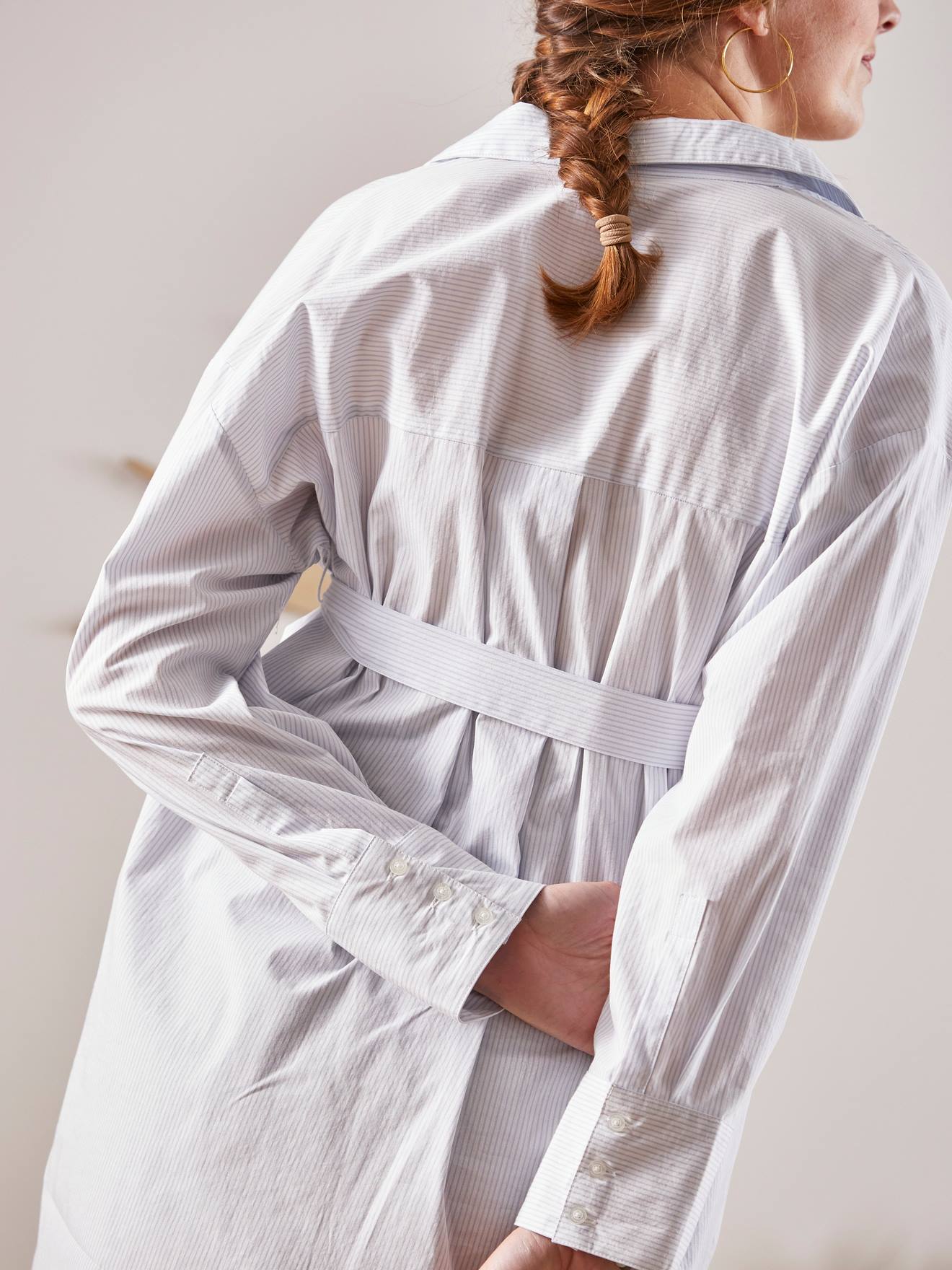 Vertbaudet Popeline-Bluse für Schwangerschaft & Stillzeit - weiß
