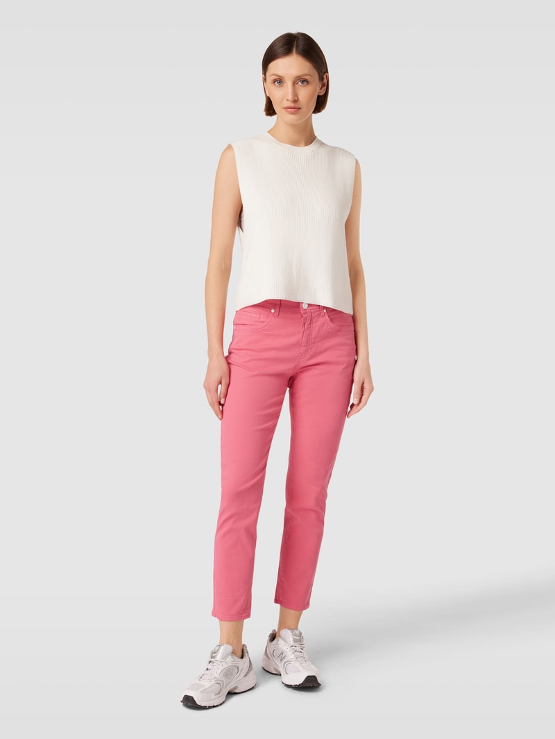 Jeans mit Label-Patch Modell 'Mary' in pink