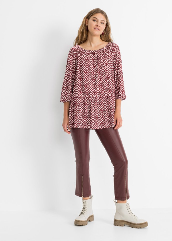 Longshirt mit weitem Ausschnitt