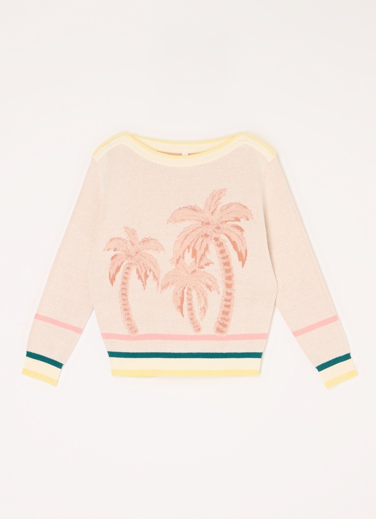 Pulover Zimmermann Ottie din tricot fin cu imprimeu