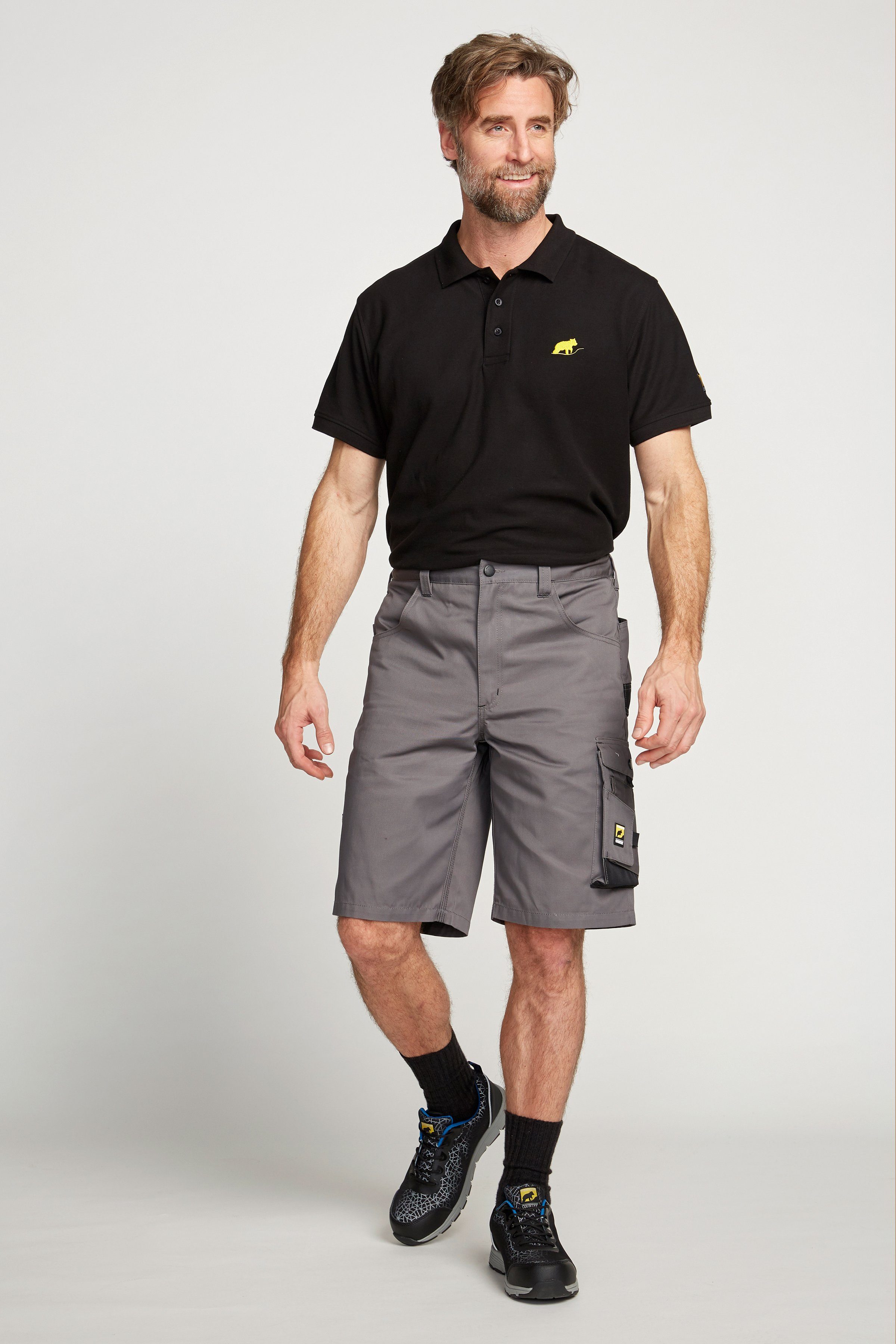 Northern Country Arbeitsshorts worker light (langlebig durch 3-fach Innenbeinnaht) mit Cordura®-Verstärkungen, 8 praktische Taschen, elastischer Bund