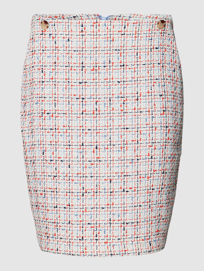 Minirock in Bouclé-Optik in offwhite