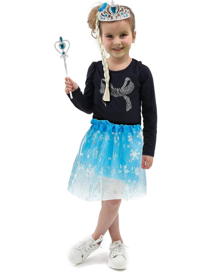 Toi-Toys Eisprinzessin Verkleidungsset (Tutu, Tiara, Zopf, Stab) in blau günstig kaufen onesize