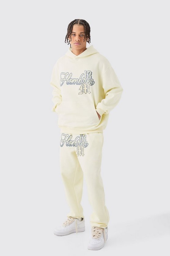 Oversize Trainingsanzug mit Homme-Print