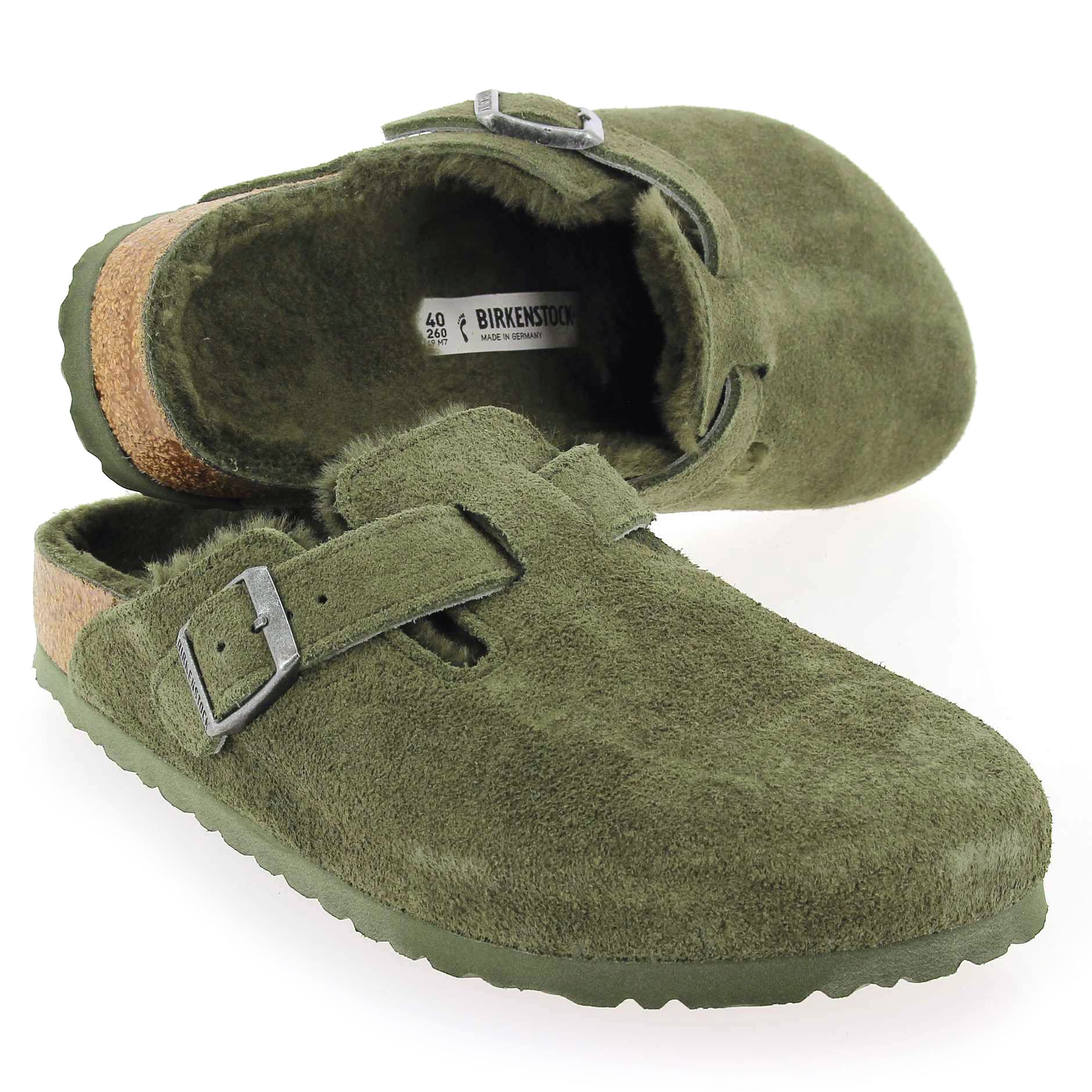 Birkenstock  BOSTON SHERLING - Kaki