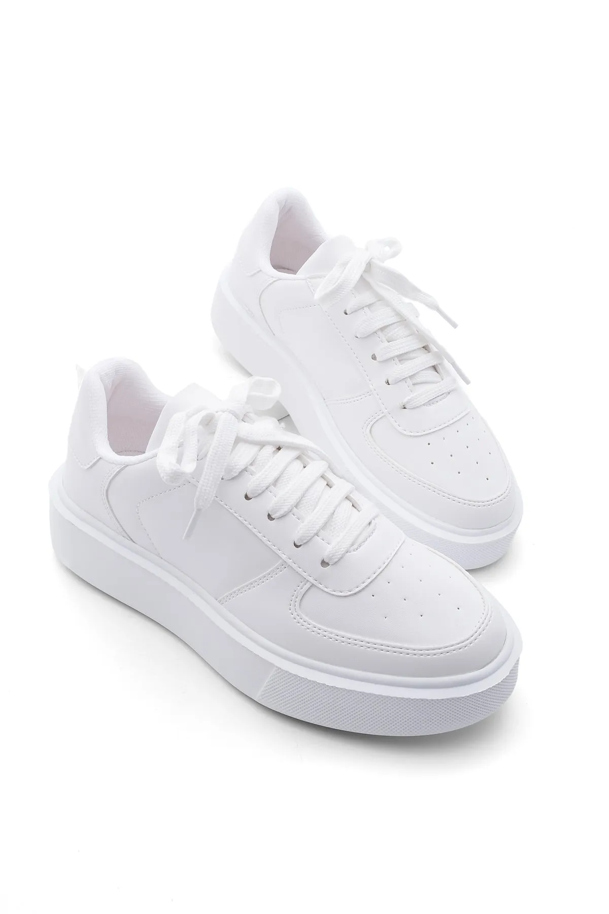 Marjin  Damen Sneaker High Sole Schnürsportschuhe Azin weiß