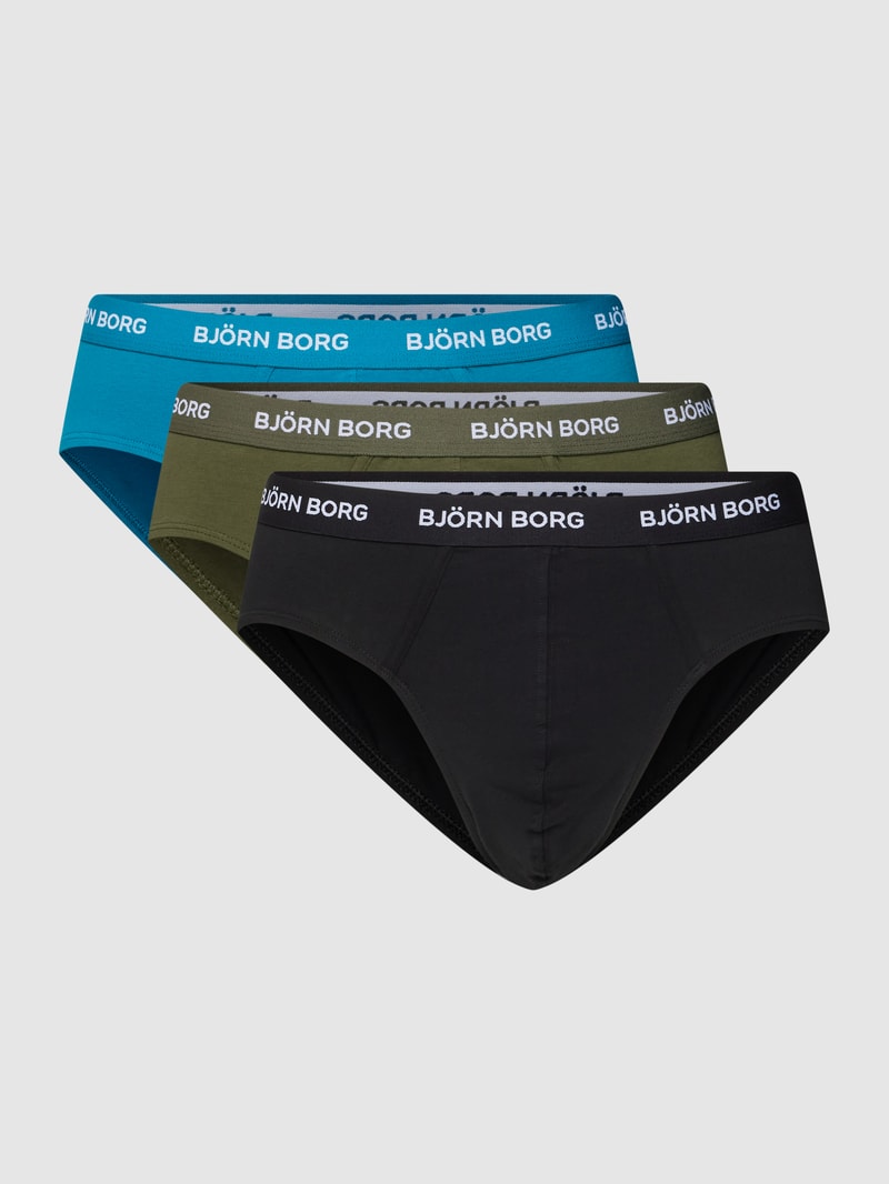 Slip mit elastischem Bund im 3er-Pack in bleu