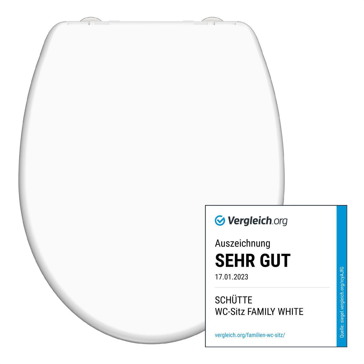 Schütte Duroplast WC Sitz FAMILY WHITE