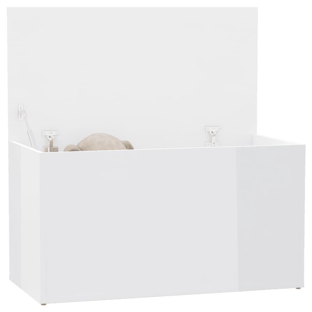 möbelando Spielzeugtruhe 3007984 (LxBxH: 42x84x46 cm), aus Holzwerkstoff in Hochglanz-Weiß