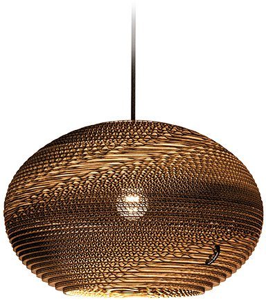 think paper Hängeleuchte Classy 290, ohne Leuchtmittel, Designer Hängeleuchte E27, Papierlampe, umweltfreundlich,aus Wellpappe