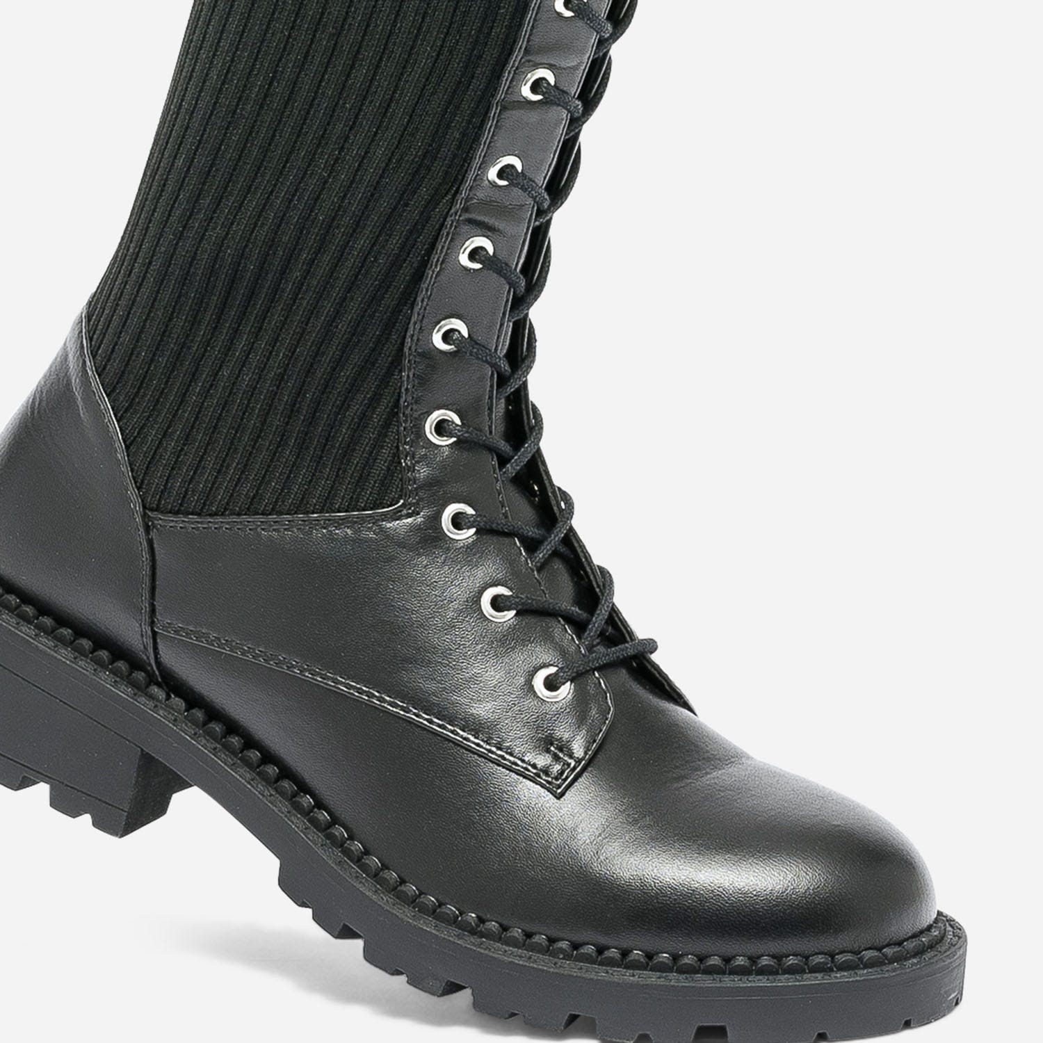 Botte-chaussette TEXTO noire