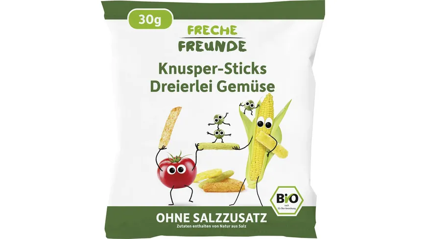 Freche Freunde Bio Knusper Sticks-Dreierlei Gemüse 30 g
