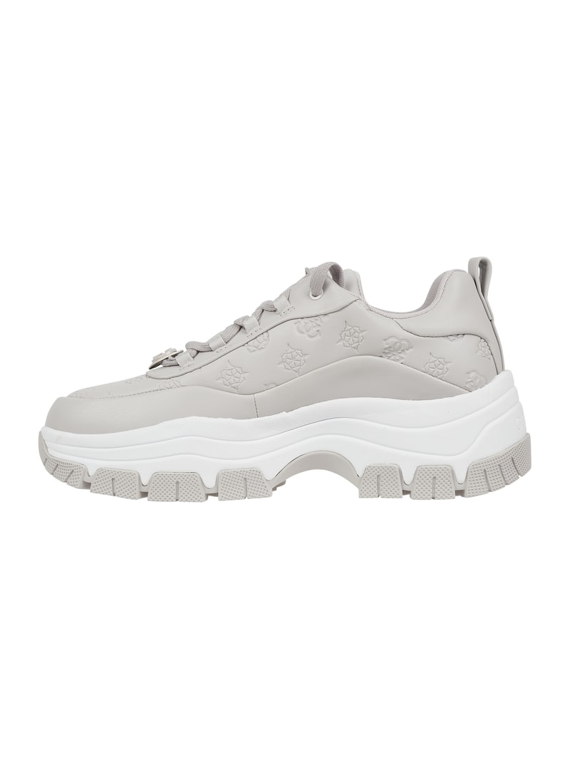 Sneaker mit Logo-Muster in hellgrau