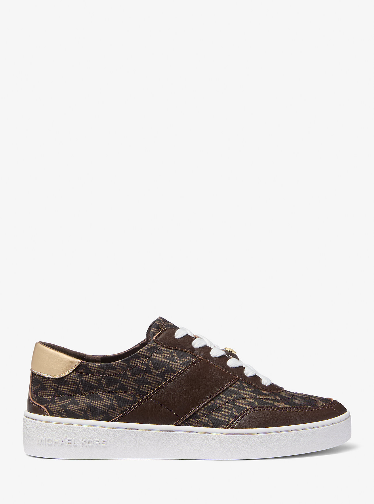 Sneakers Kaycee Signature Logo in pelle - MARRONE