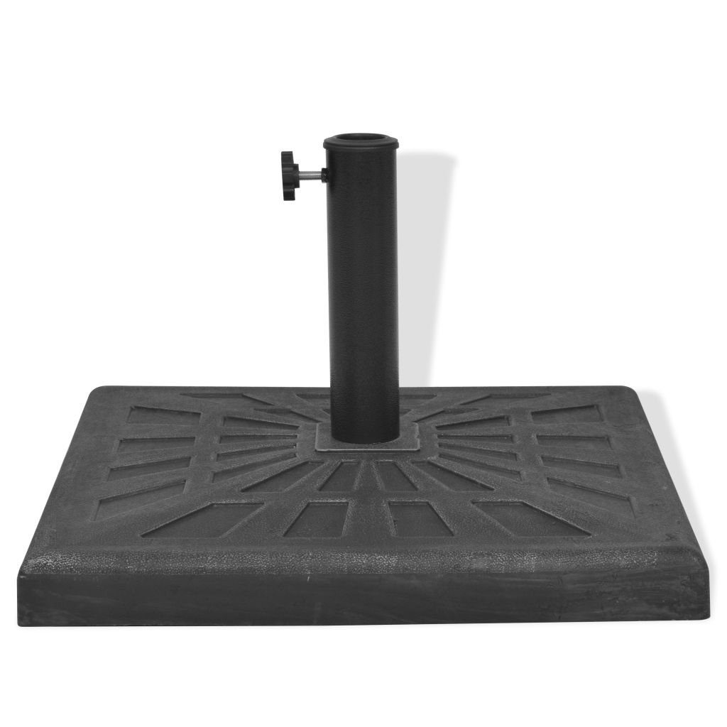vidaXL Schirmhalter Sonnenschirmständer Quadratisch Schwarz 12 kg