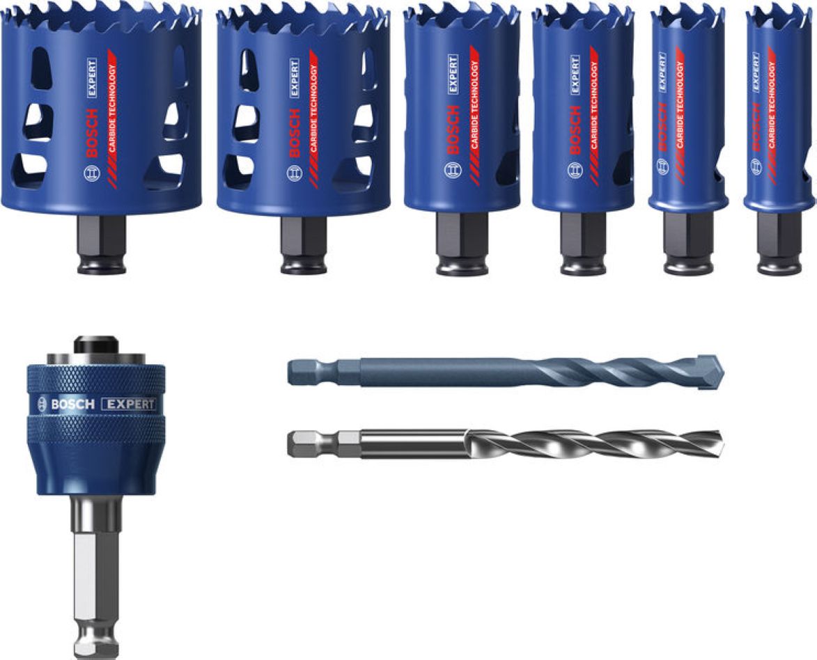 Bosch Blue Accessories 2608901906 EXPERT Power-Change hullsagsett Multi Material universal 22/25/35/51/60/68 mm 9 deler