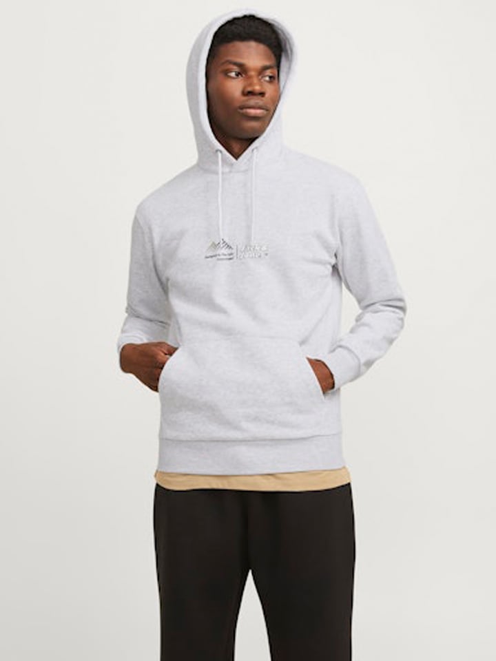 Jack & Jones Hoodie in Hellgrau günstig kaufen