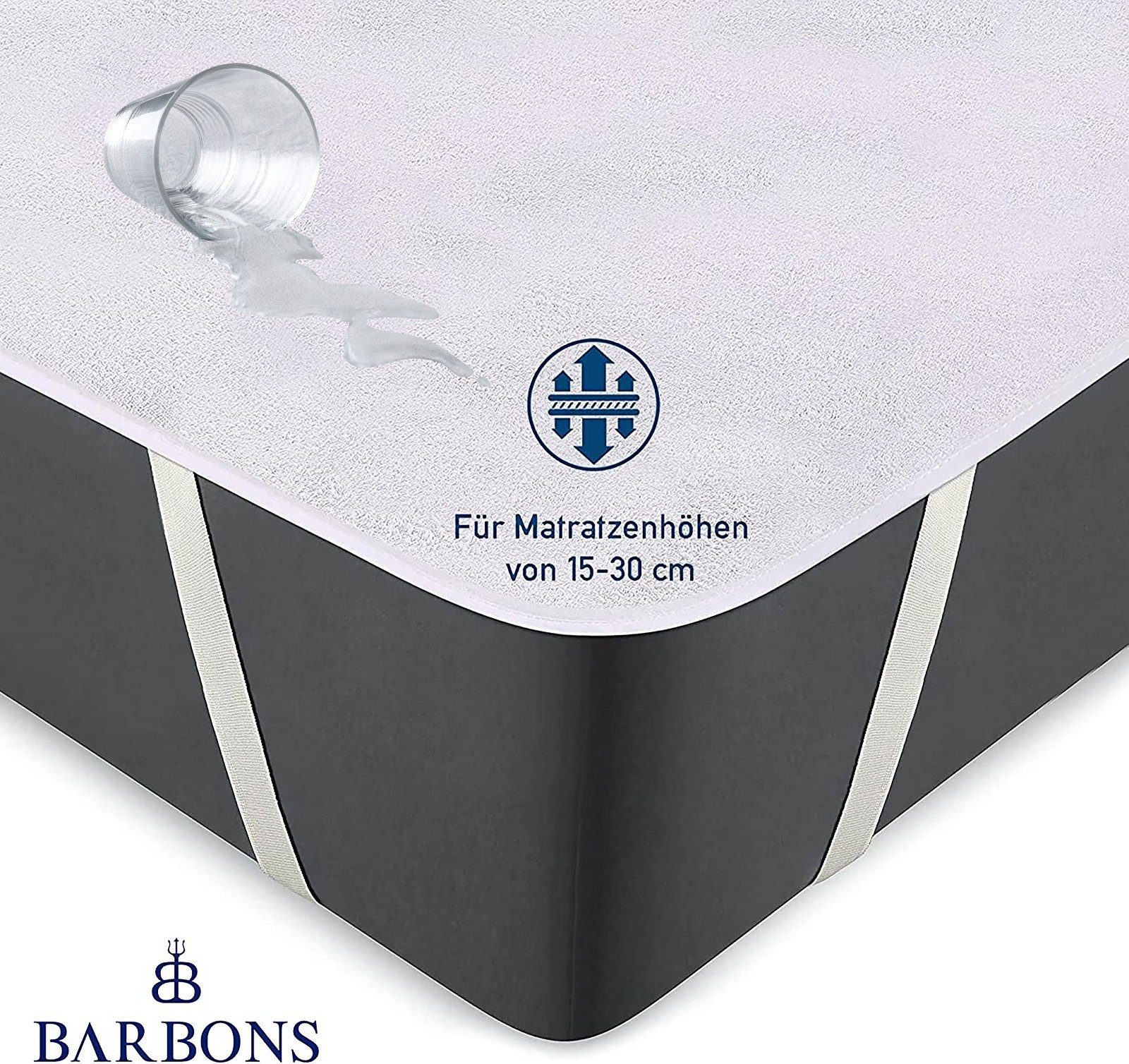 Matratzenschoner Matratzenauflage - Matratzenschutz in alle Größen Baumwolle BARBONS