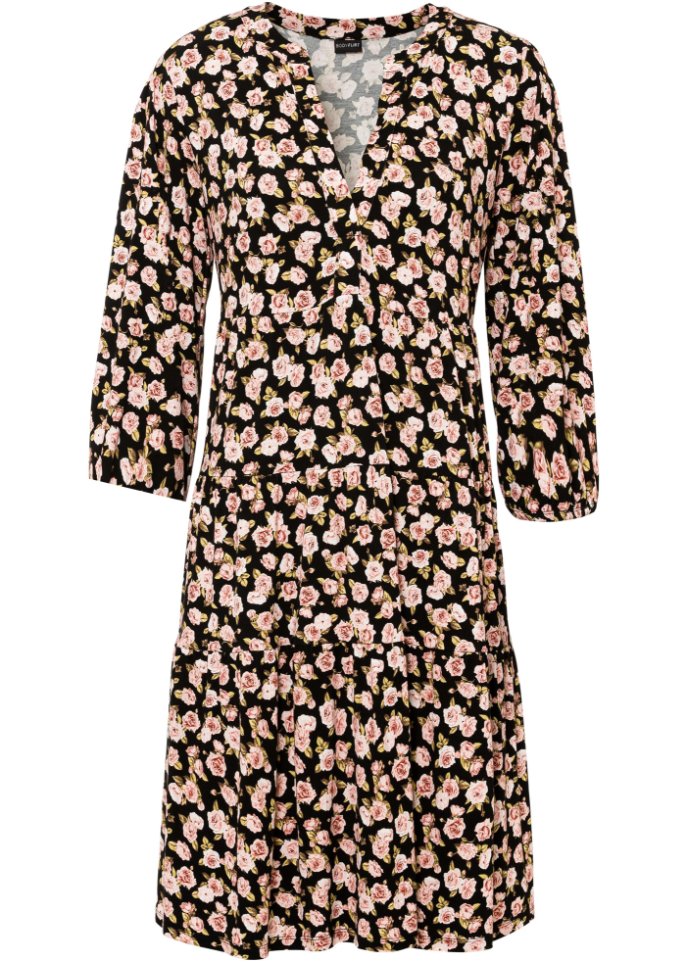 Bedrucktes Tunika-Kleid aus nachhaltiger Viskose
