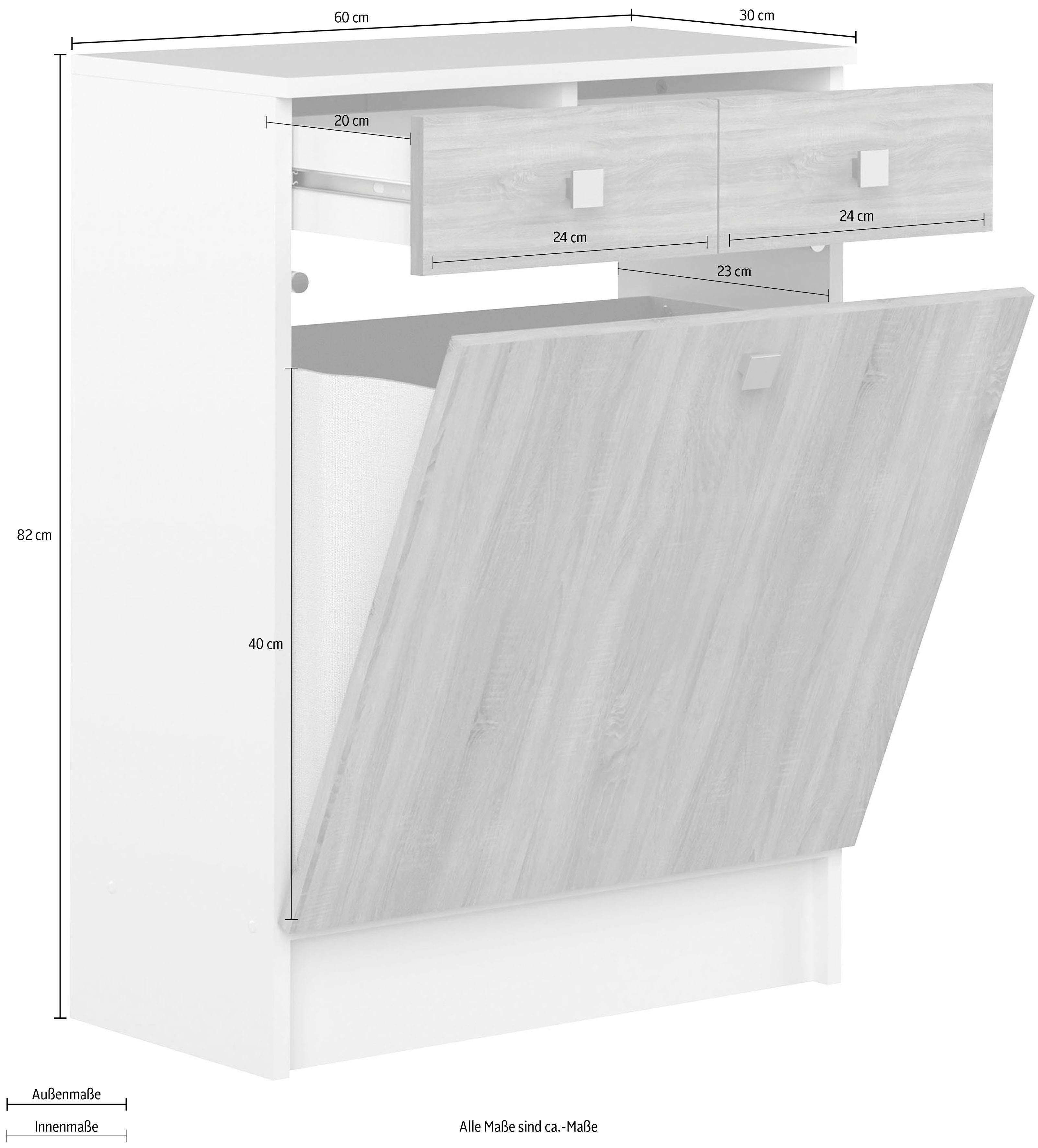 TemaHome Wäscheschrank Combi Wäscheschrank
