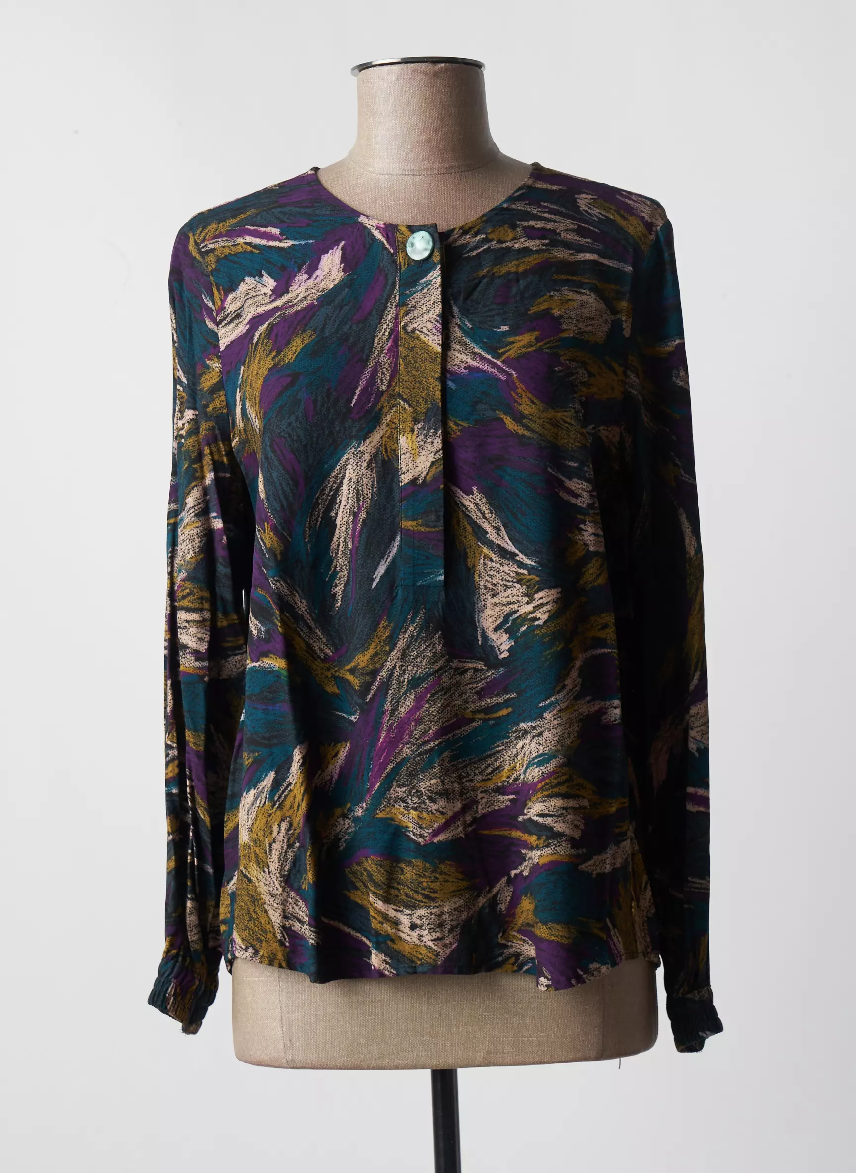 Des Petits Hauts Blouses Femme couleur vert