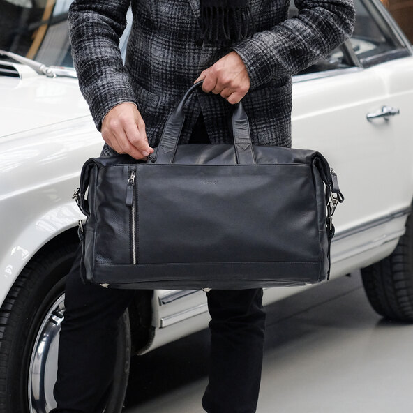 Weekender TORO, Nappaleder, schwarz