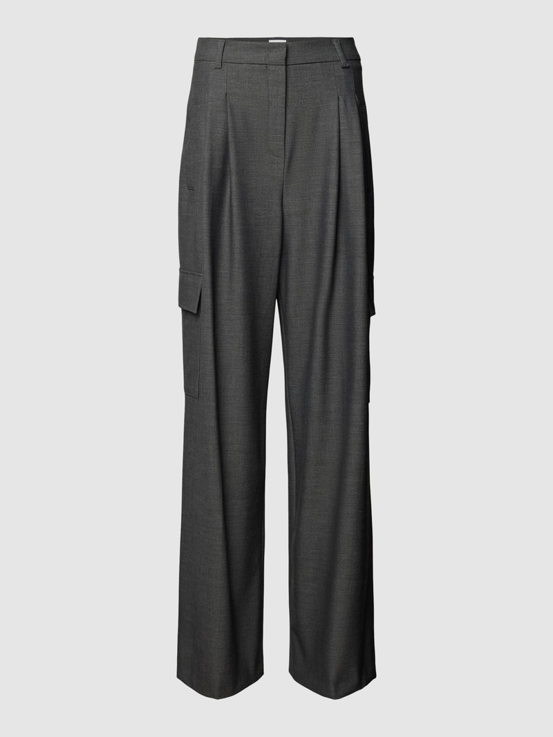Oversized Stoffhose mit aufgesetzten Taschen Modell 'FRANKIE' in dunkelgrau