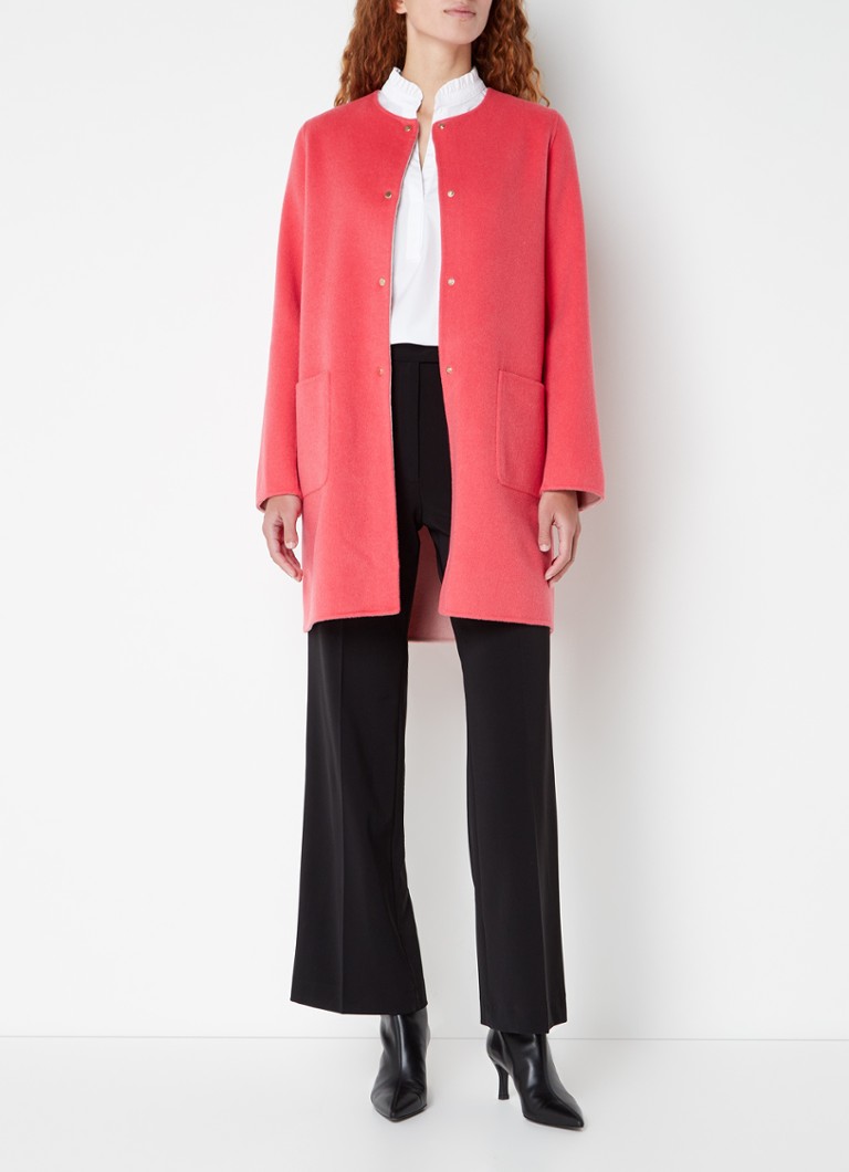 Palton reversibil din lână Gerard Darel Nadra, cu buzunare laterale.