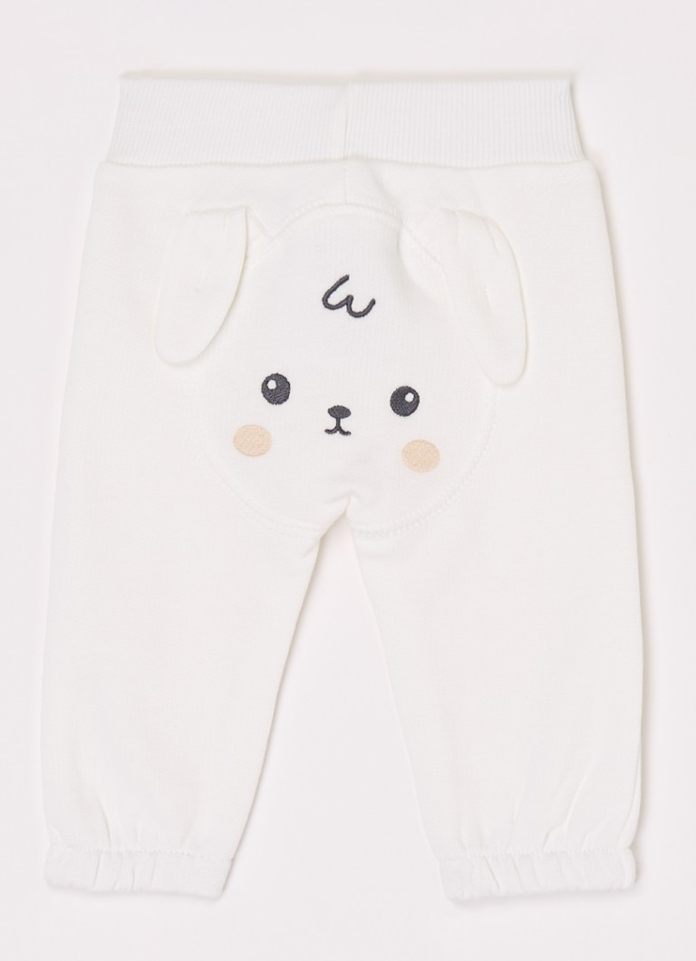 Pantaloni de trening Benetton cu croială conică și broderie.