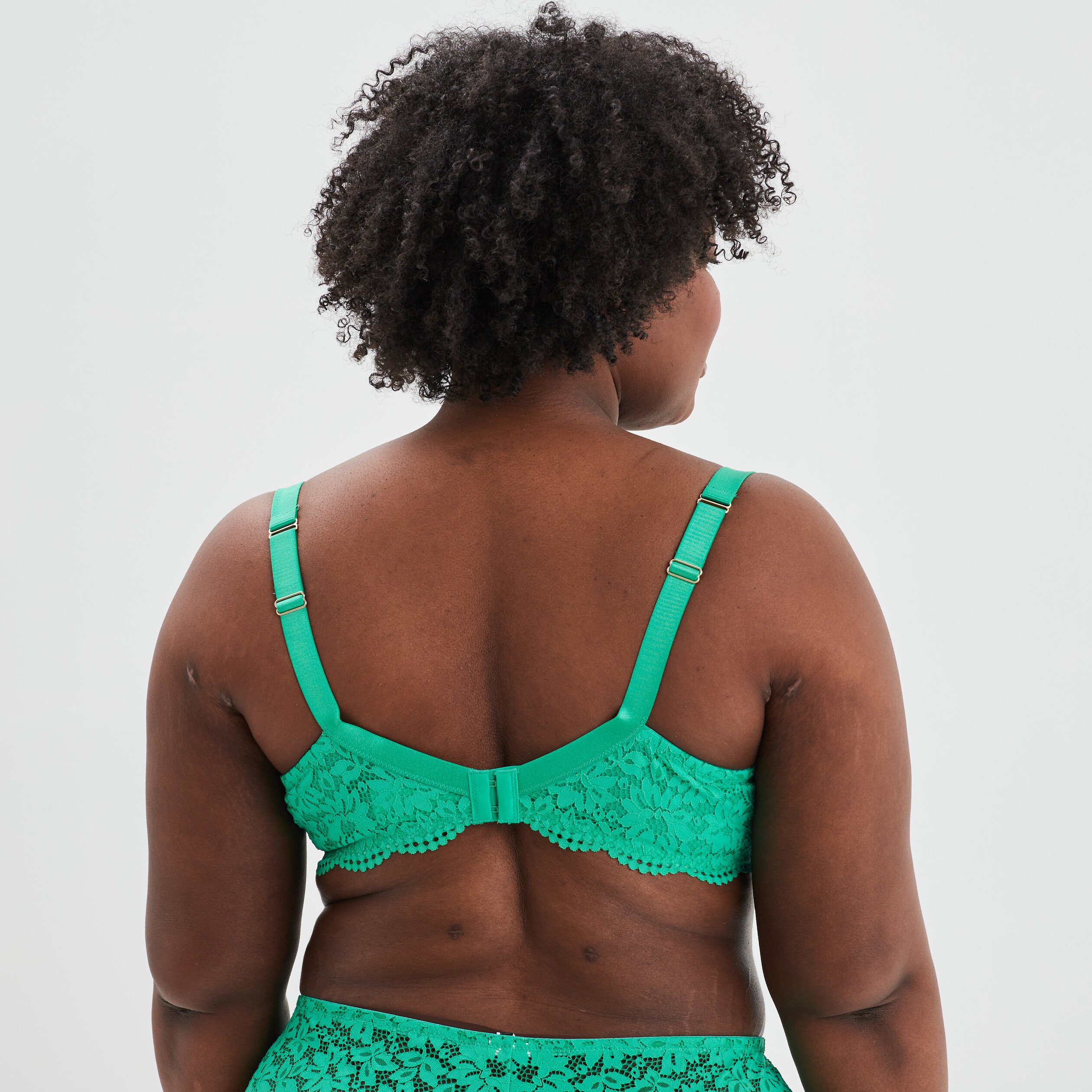 Soutien-gorge emboîtant dentelle vert menthe femme grande taille | La Halle