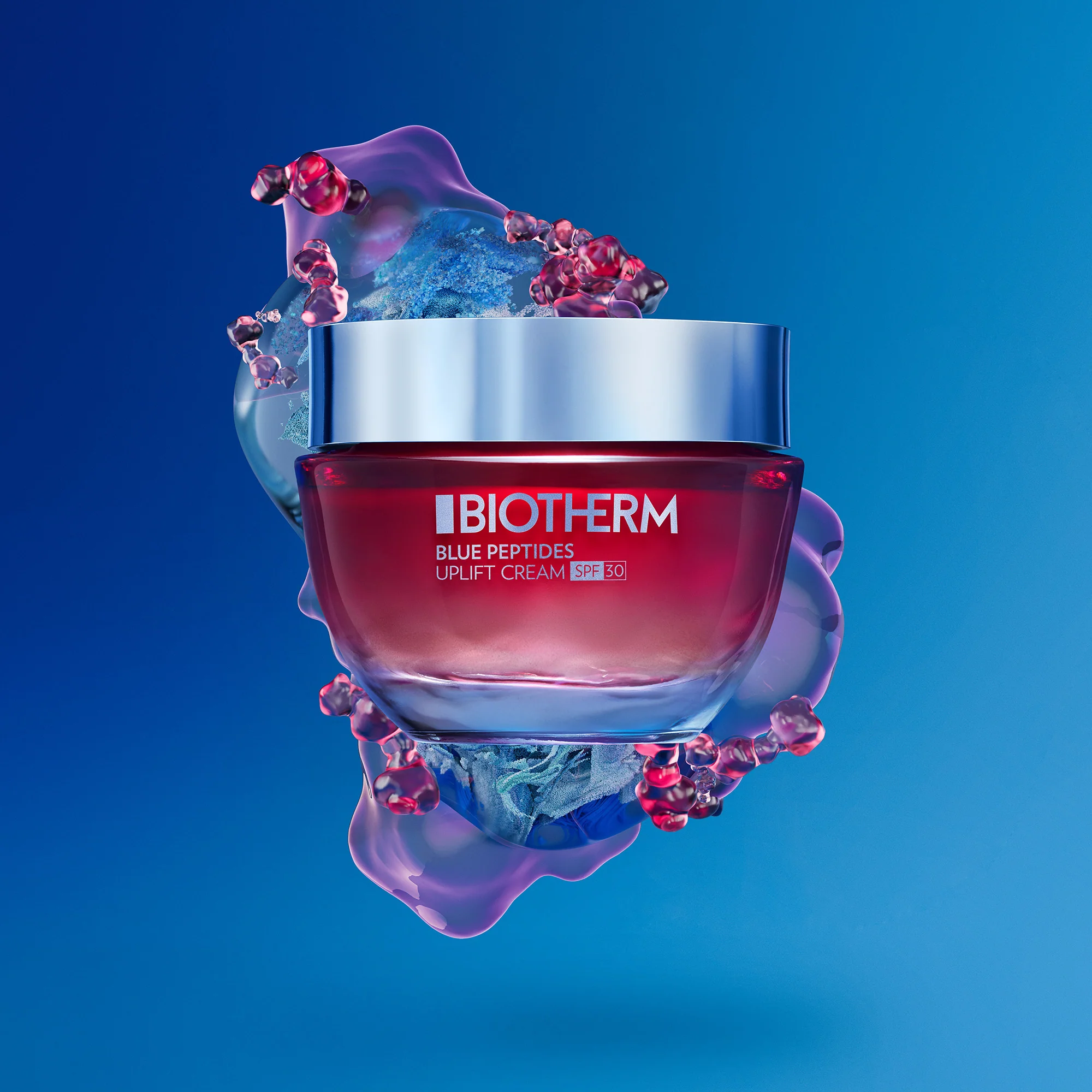 Crema reafirmante de día con péptidos azules SPF30