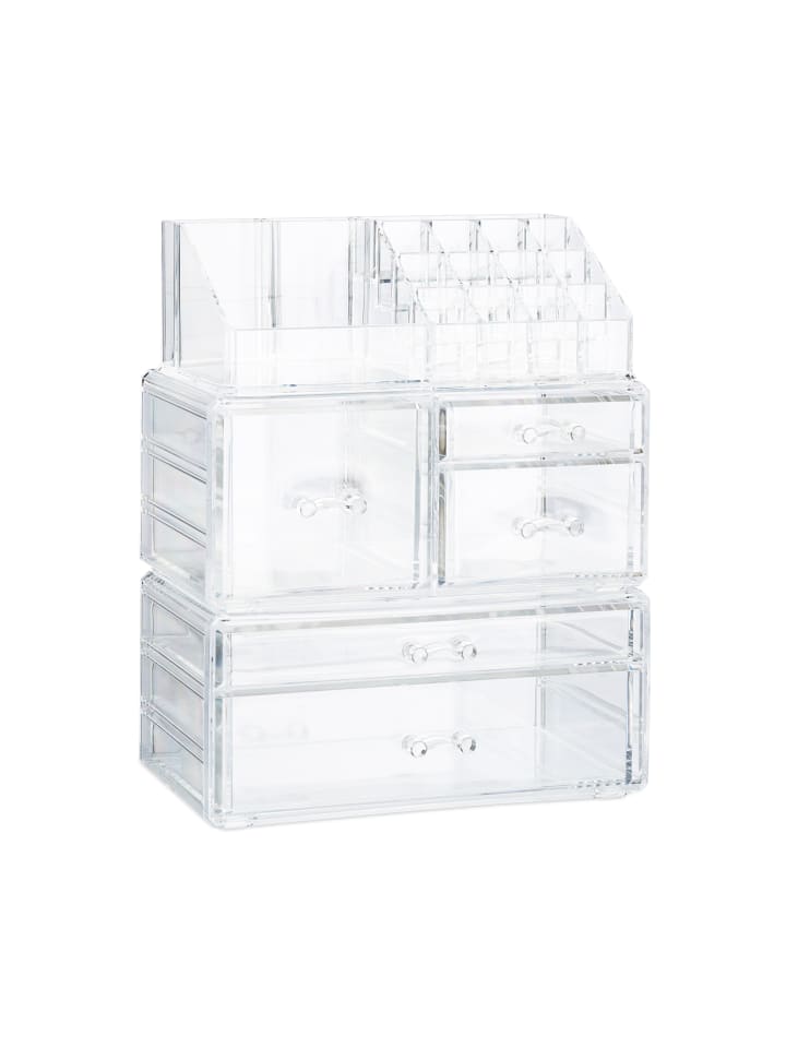 relaxdays Makeup Organizer in Transparent günstig kaufen onesize