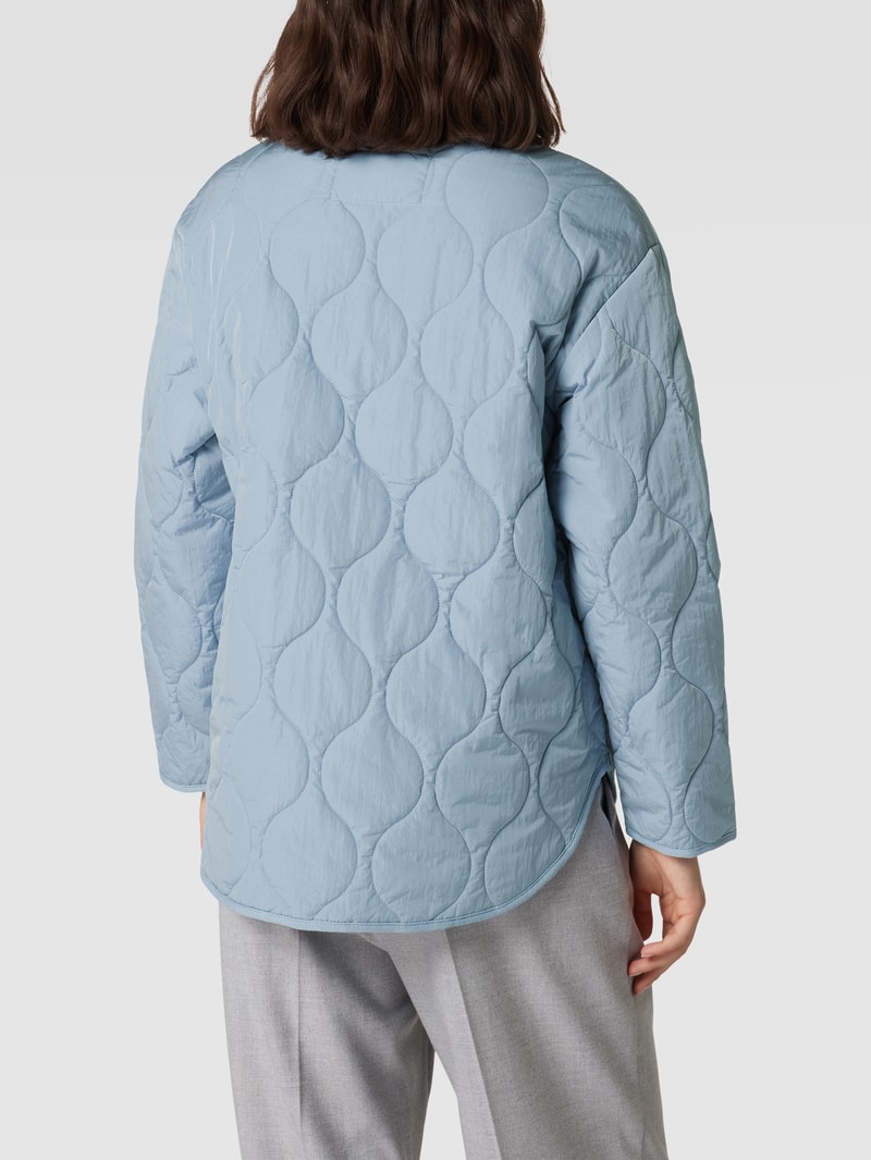 Steppjacke mit abgerundetem Saum in rauchblau