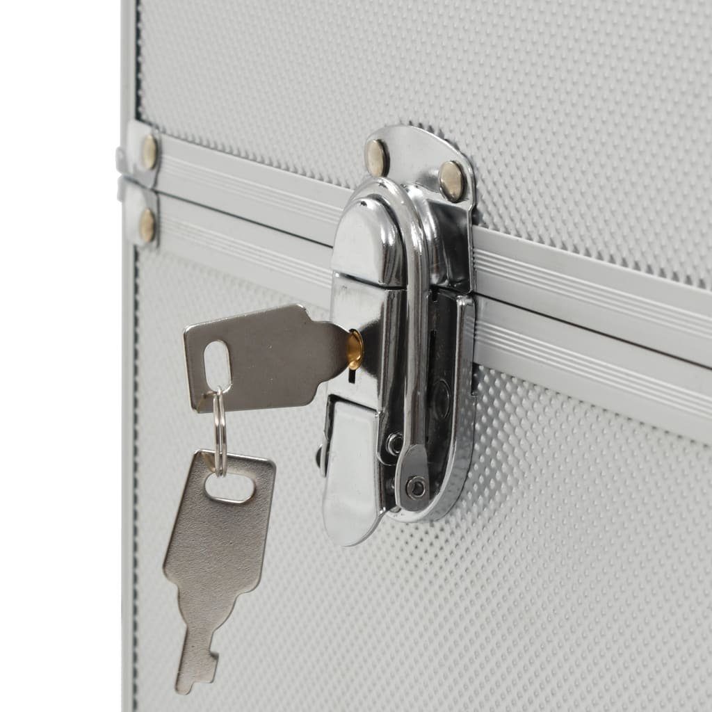 vidaXL Kosmetikkoffer Kosmetikkoffer Aluminium Silbern