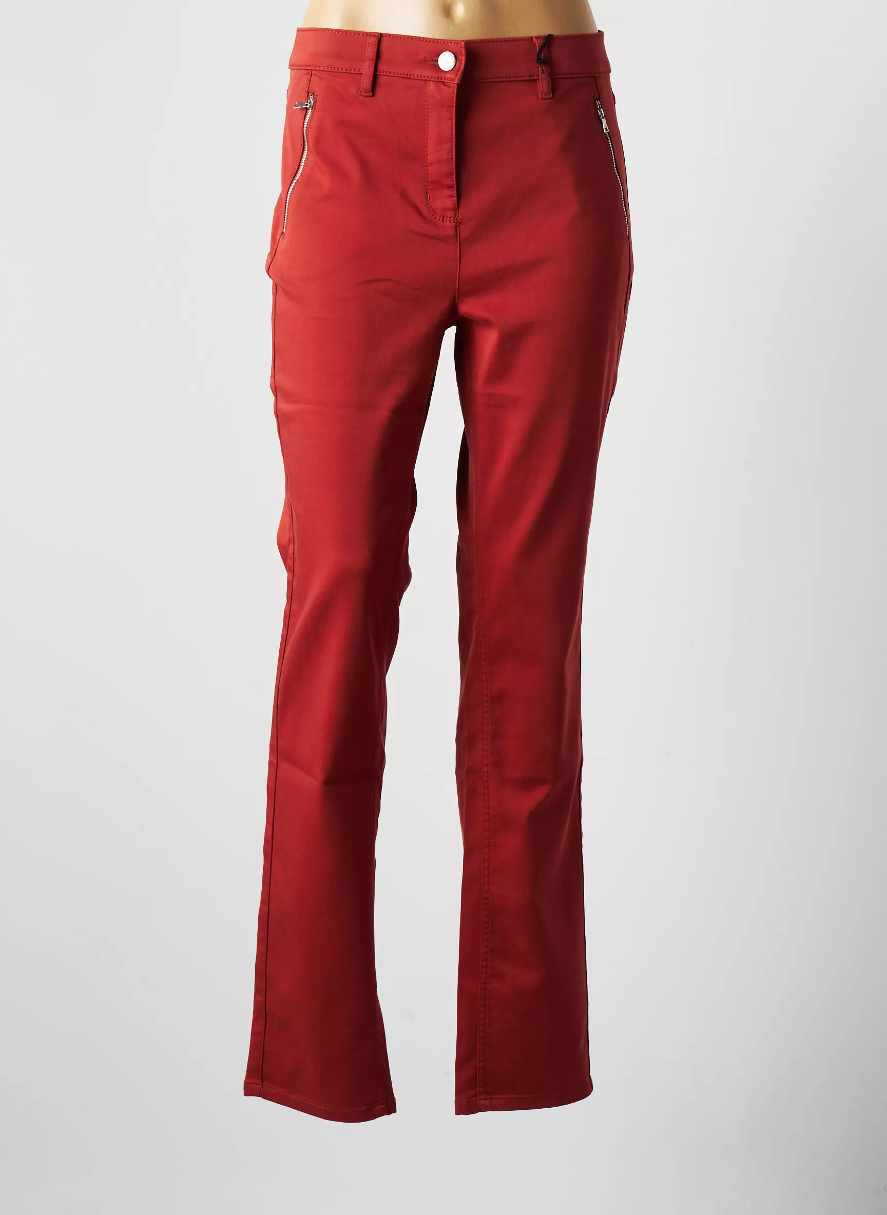 Toni Pantalons Slim Femme couleur rouge