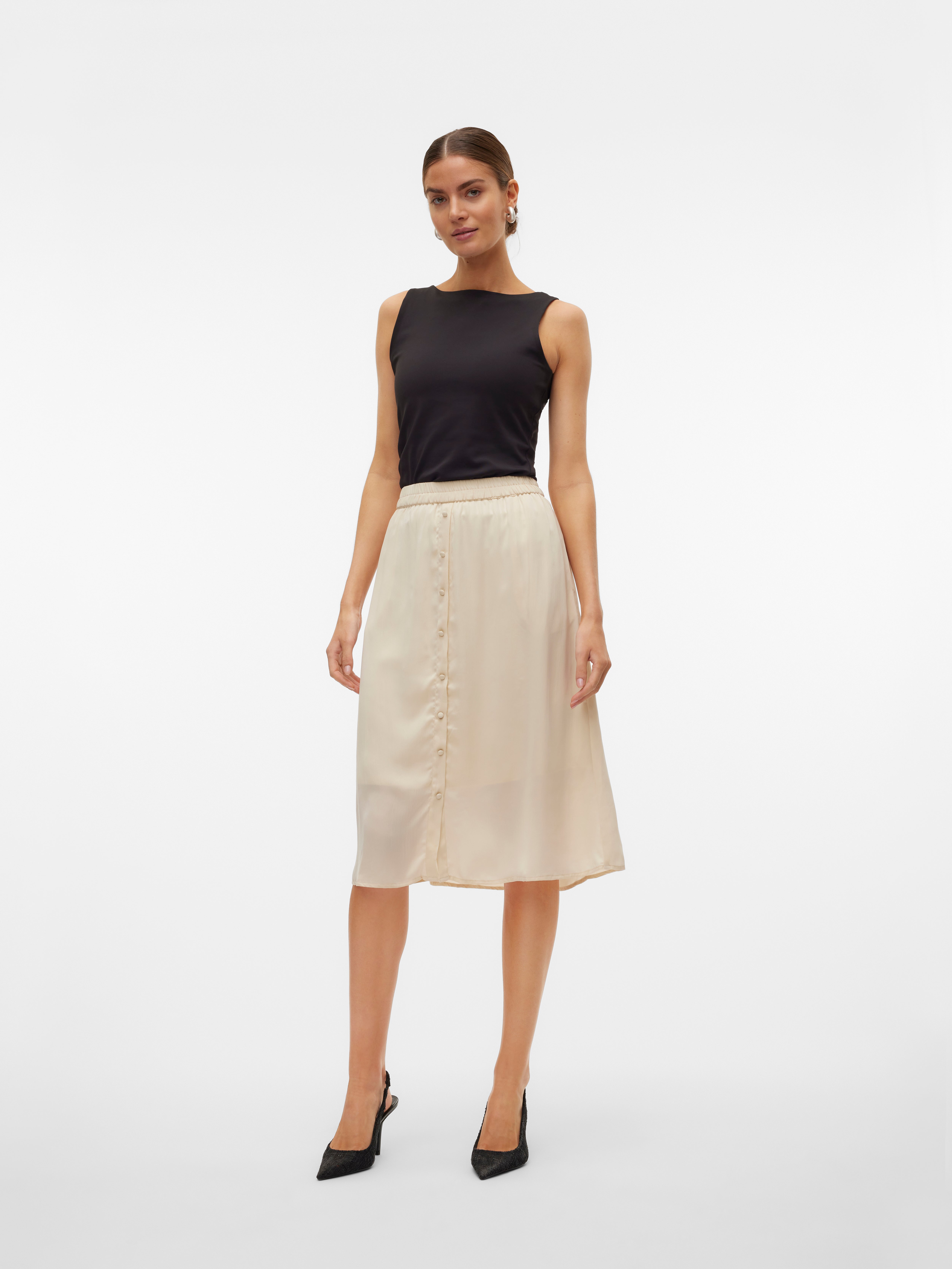 VMSUNNY Hohe Taille Midirock