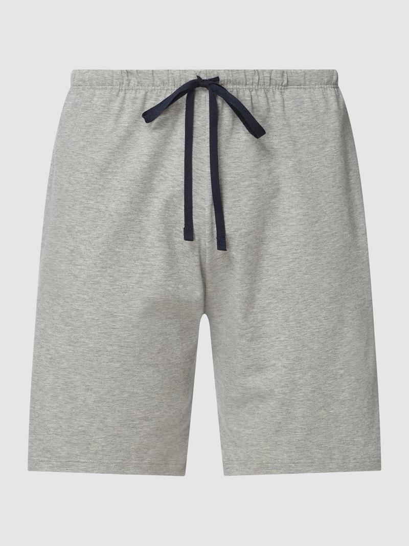 Sweatshorts mit Tunnelzug in mittelgrau meliert