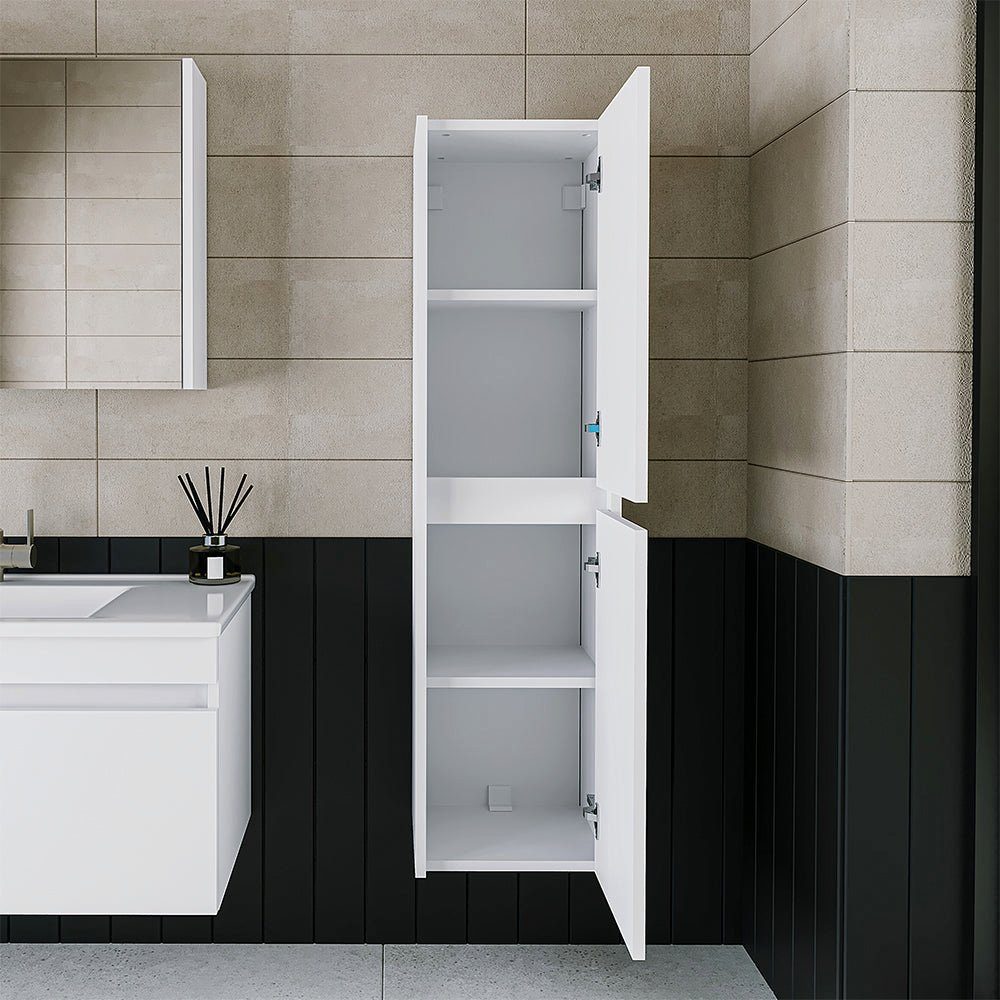 Roomart Badmöbel-Set, (Roomart, Badezimmermöbel, Hochschrank Badregal, in 5 Farben Badschrank)