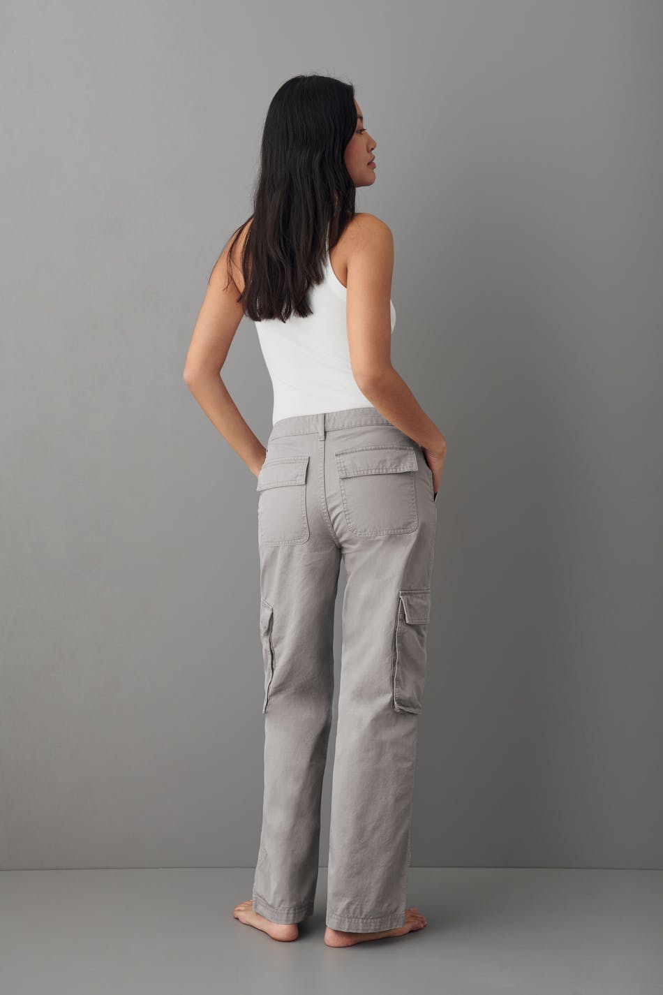 Low waist cargo jeans