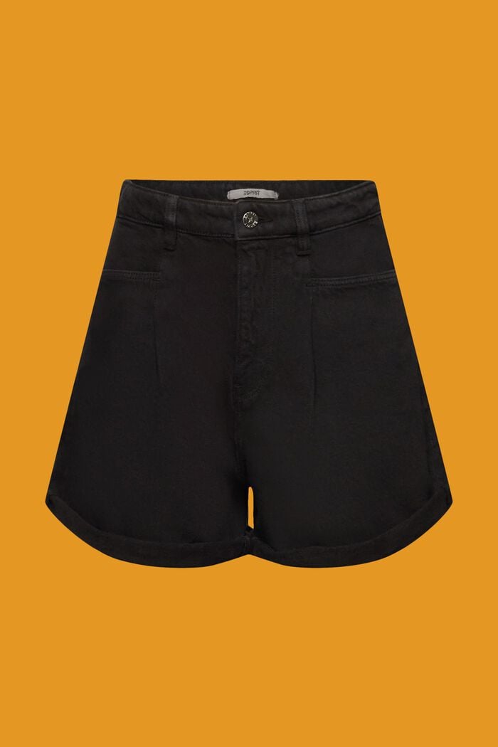 Leinenshorts mit hohem Bund