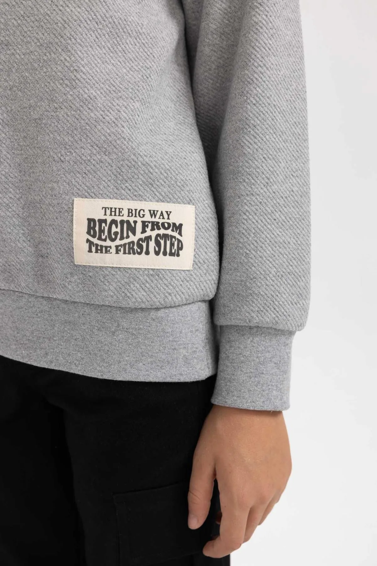 DeFacto  Jungen-Sweatshirt mit normaler Passform und Rundhalsausschnitt