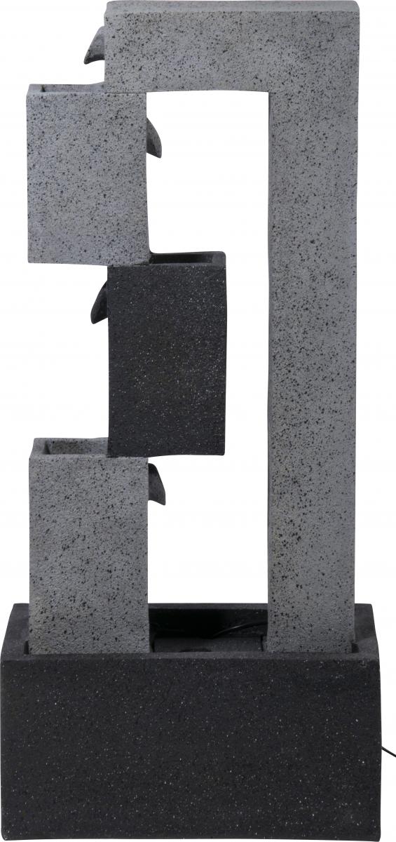 dobar Großer Design-Gartenbrunnen mit 3 Stufen und LEDs