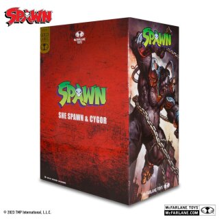 Spawn Actionfiguren 2er-Pack She Spawn & Cygor (Gold Label) 18 cm