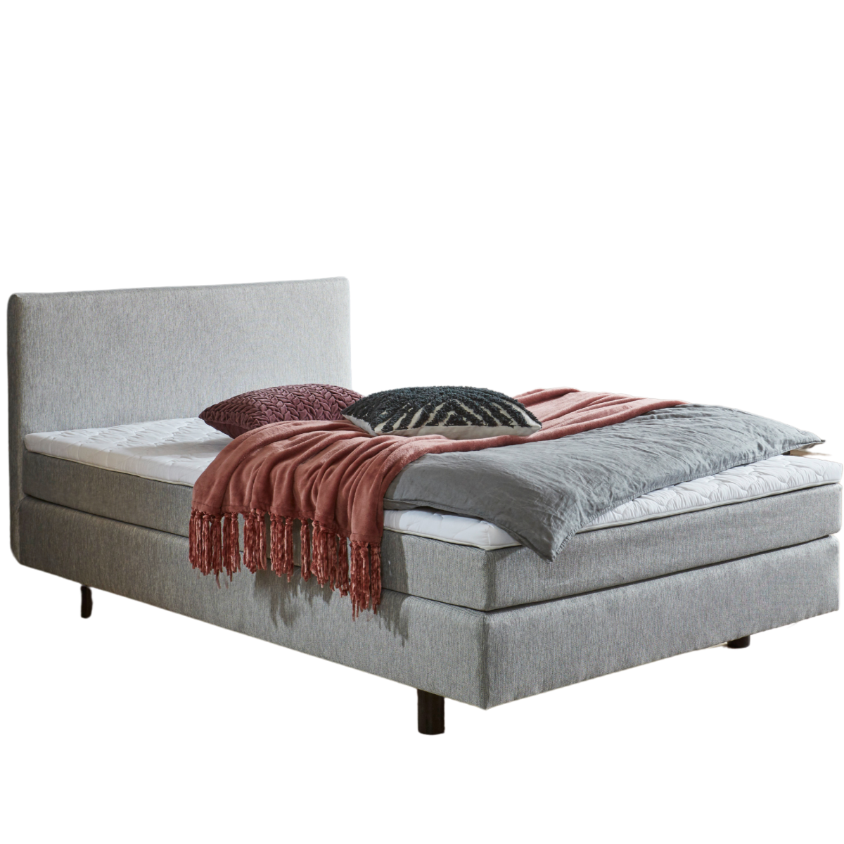 Sun Garden Boxspringbett Brandon Grau 120 x 200 cm