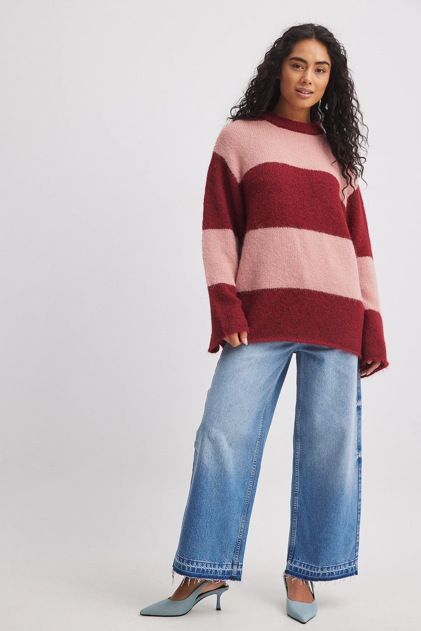 Weite Crop-Jeans